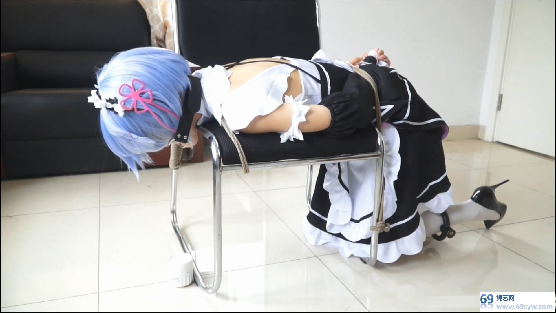  逍遥剧情 蕾姆 第一集 女仆蕾姆和邪恶的主人 cosplay 白丝镣铐/30分钟