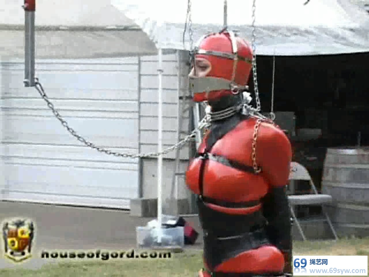  家具House of Gord固定拘束合辑3/金属紧身固定胶衣/马奴训练/43分钟