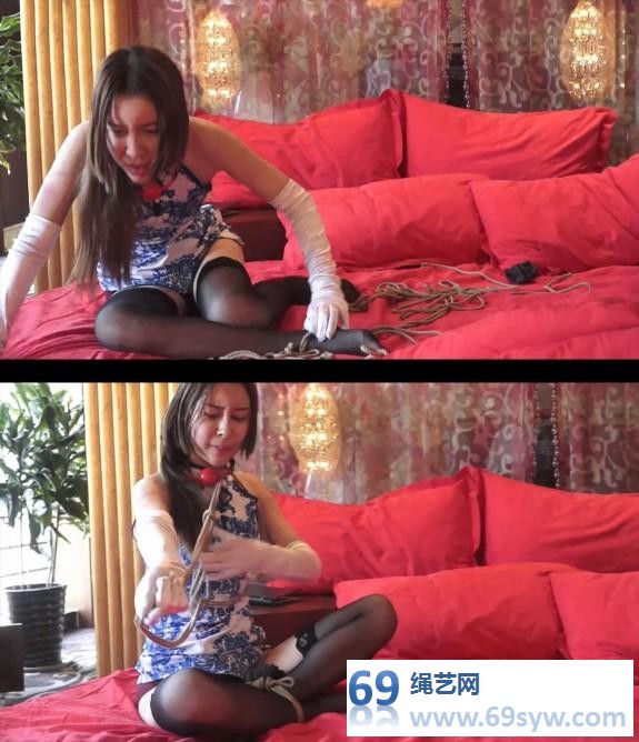  逍遥剧情 催眠捆玩女记者03 旗袍长筒黑丝 被控制强制自缚/22分钟