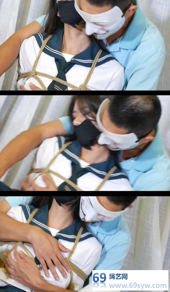  猎美视觉《玩弄白丝女学生01》水手服女学生被捆绑玩弄/40分钟
