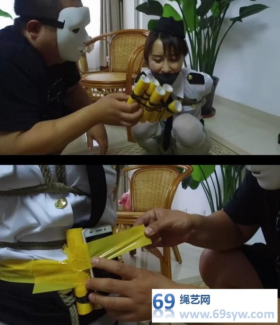  蝴蝶效应02 佟娅美腿折叠捆绑，丝袜口球口罩 定时炸弹/19分钟