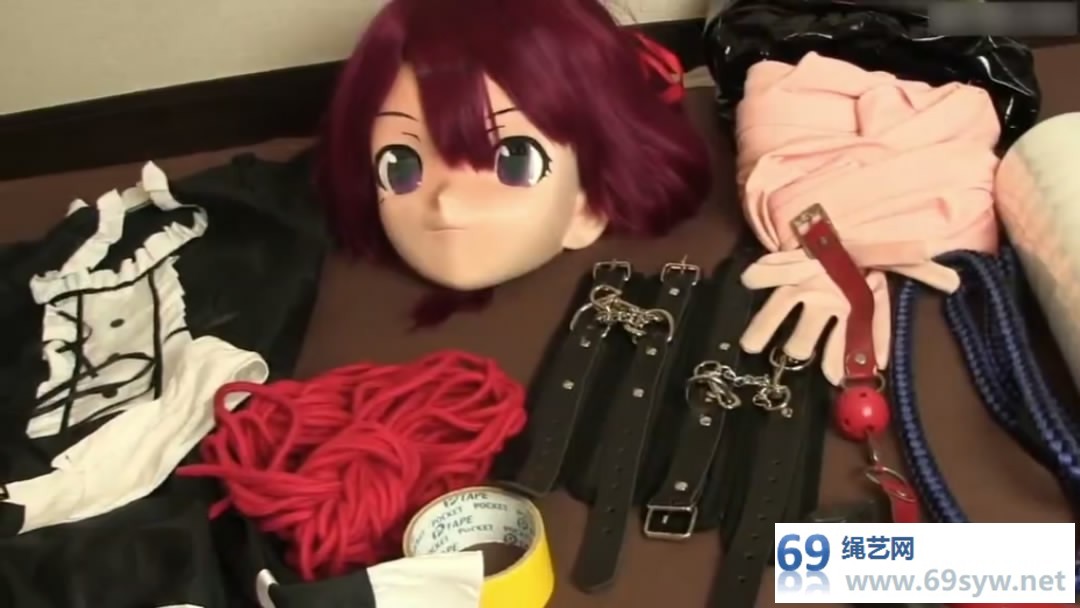  ZX074 - kigurumi 女僕 堵嘴面具拘束按摩 全包木乃伊窒息/39分钟