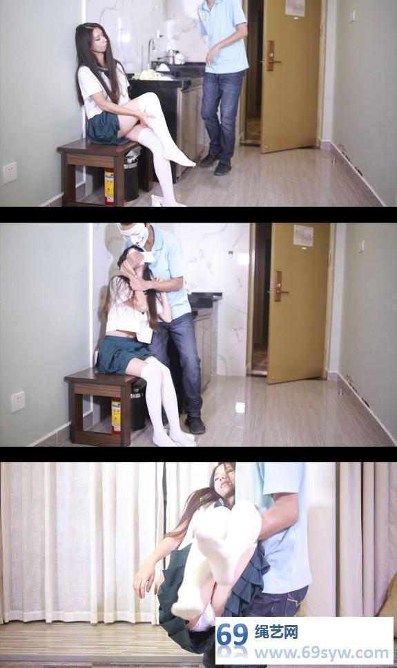  猎美视觉《玩弄白丝女学生01》水手服女学生被捆绑玩弄/40分钟