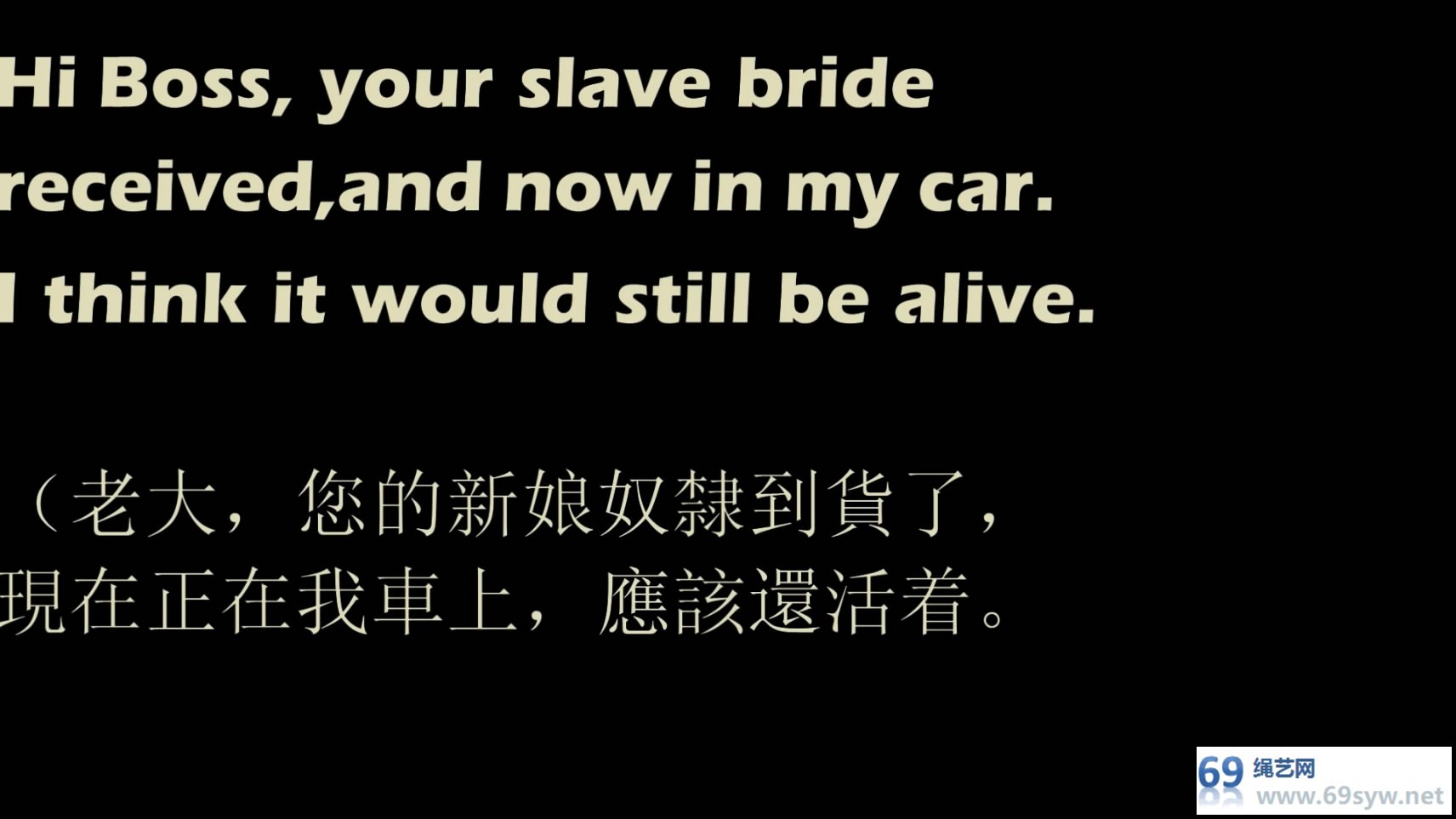  CD|伪娘 剧情微电影 新婚隶娘之远渡重洋/43分钟
