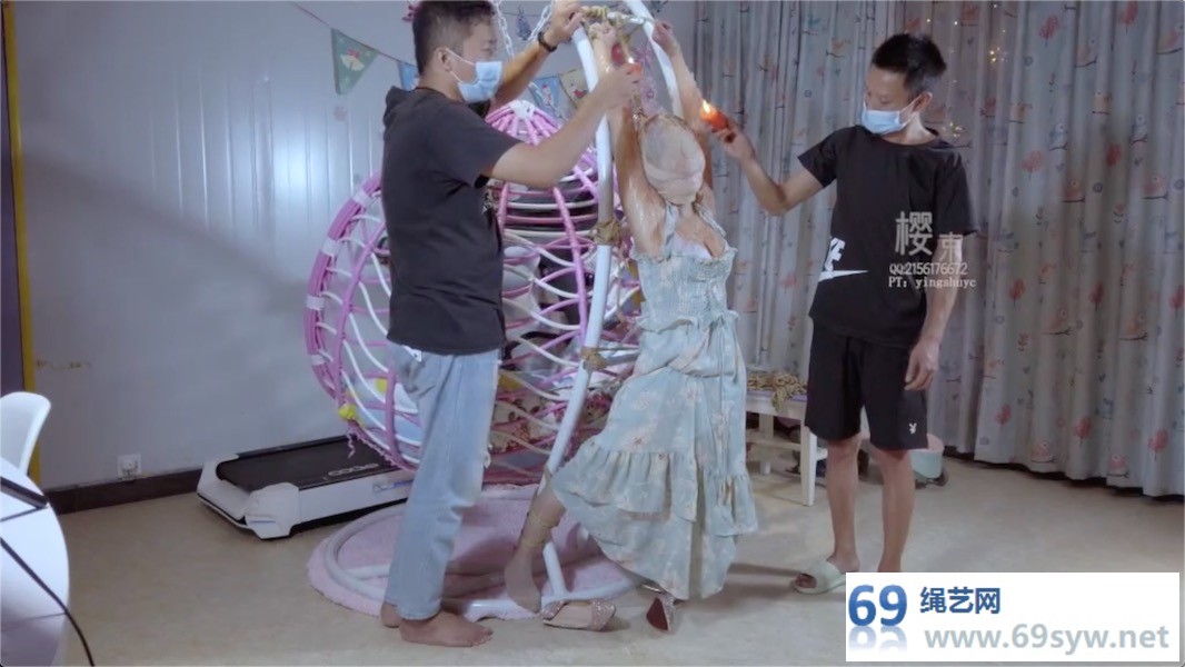 樱束 重度T教之网贷陷阱二 蜡封丝袜女弩悦月，高跟鞋跑步机/34分钟