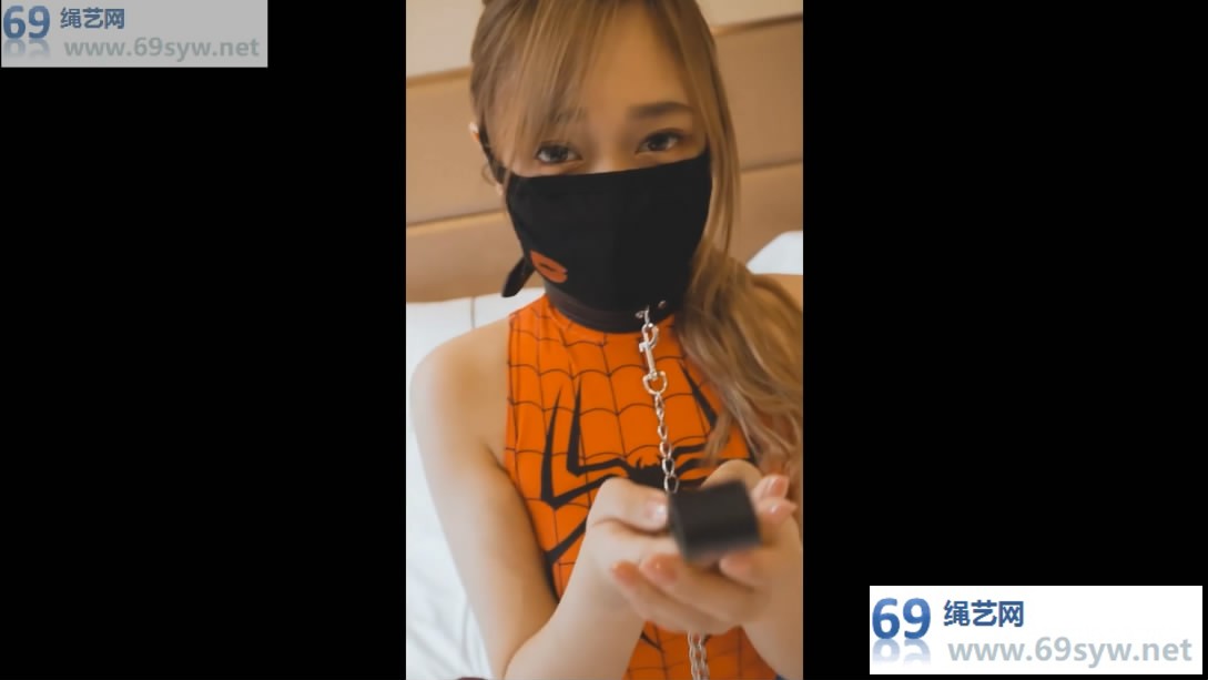 【小丑】T教蜘蛛女，油亮丝袜K9胶带缚+职业装白衬衫束缚/28分钟