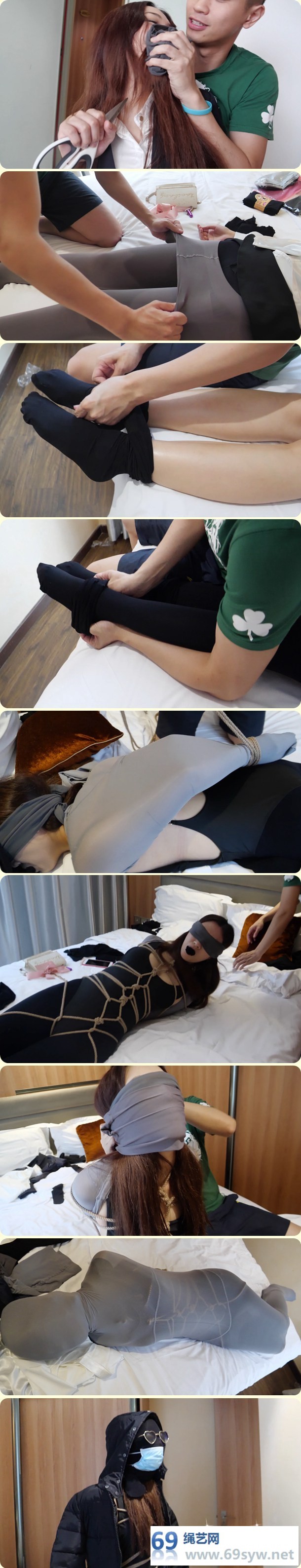  小驴_强制穿四层丝袜，多重蒙堵丝袜全包+伪装外出/30分钟