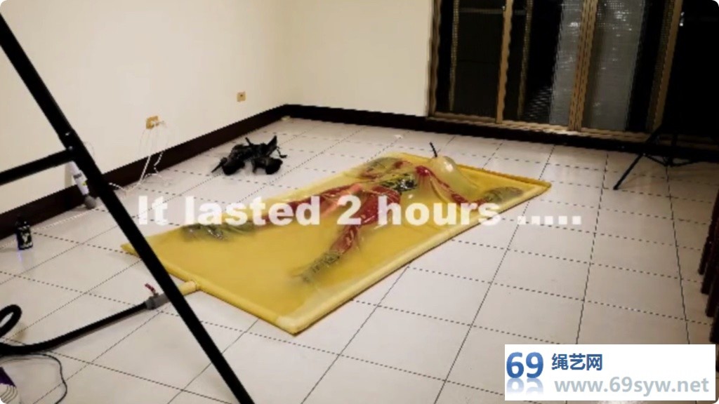 CGMask 真空床两小时封闭 Fetish latex vacuum bed bondage/40分钟