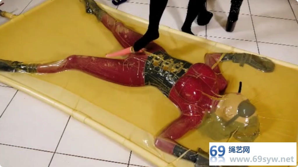 CGMask 真空床两小时封闭 Fetish latex vacuum bed bondage/40分钟