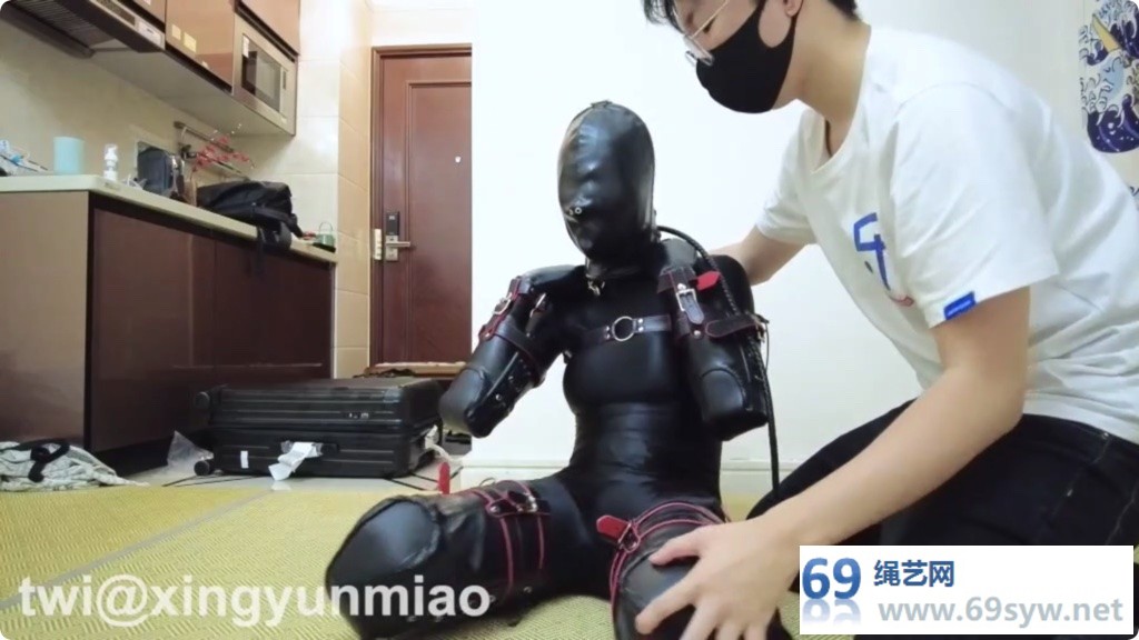 CD鹿角 全包Zentaik9 电击训教 马具口球 皮革头套/23分钟