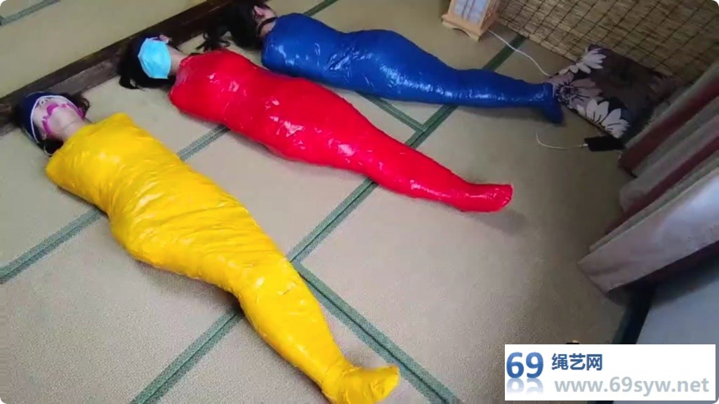 象人 三人全包木乃伊 一场包起来放置与挣脱的比赛/21分钟